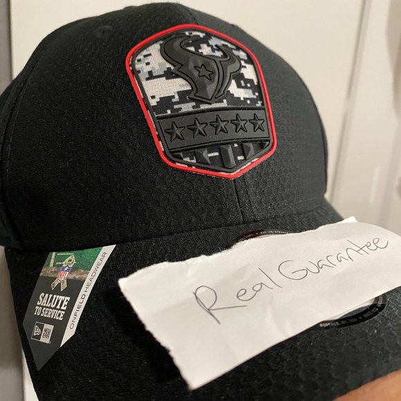 Rare Men's 2019 Houston Texans ALT BLACK New Era Salute To Service 39Thirty Hat - Picture 5 of 5